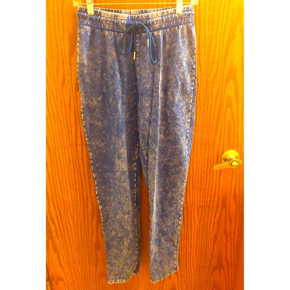 Neon Buddha Blue Mineral Wash Drawstring Jogger Pants Women's Size S